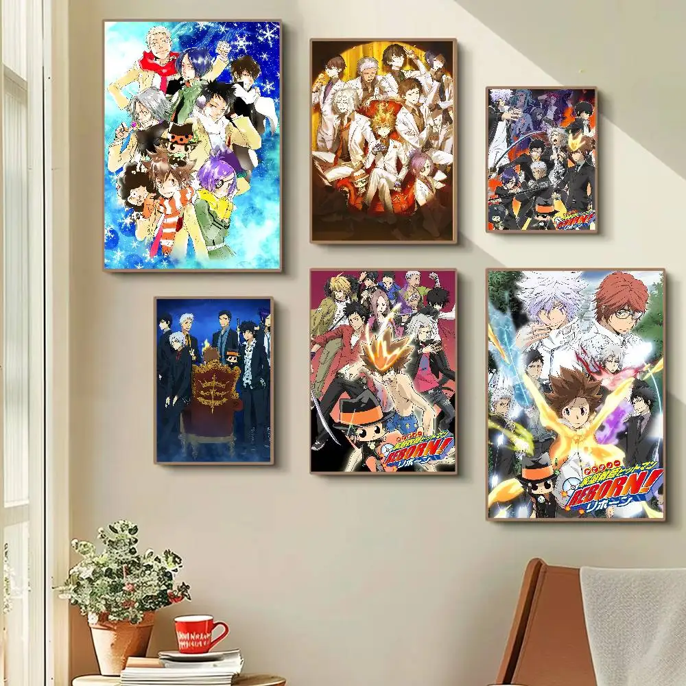 Anime HITMAN REBORN! Anime Poster Waterproof Wall Art Sticker For Bar Living Room Vintage Room Decor Print Gift
