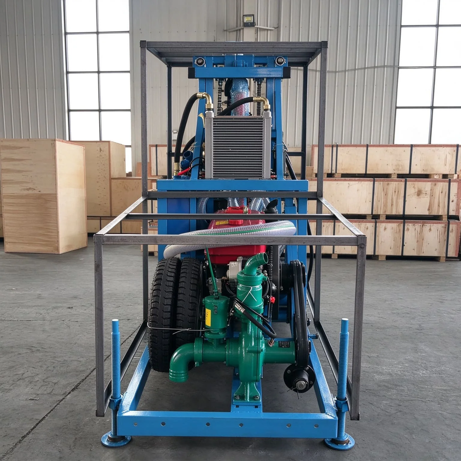 Agricultural Water Well Drilling Rig Compact Mobile 120m Depth Electric for Rural Agricultural Irrigation Borehole Drilling Rig