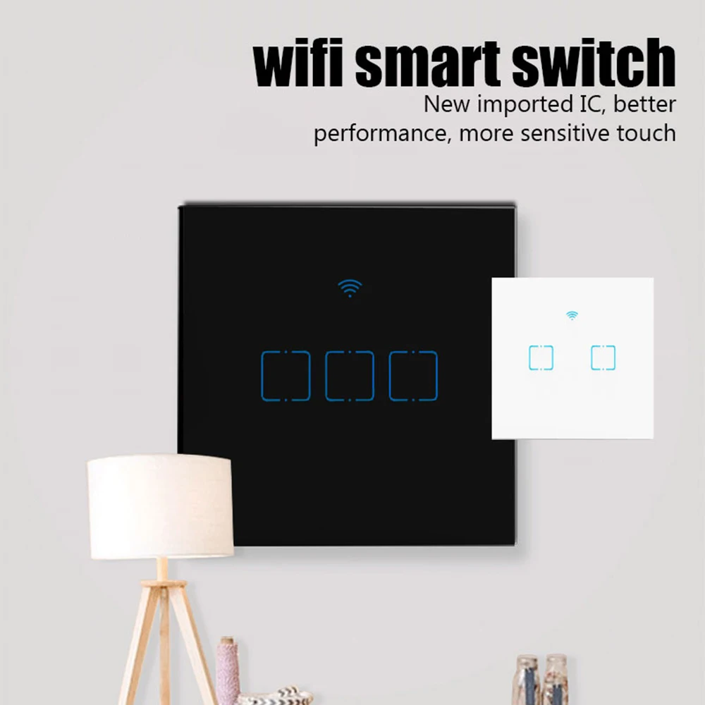 Szaoju EWelink APP Smart Life Light Switch WiFi Touch Sensor  Switch Remote Control No Neutral Wire For Alexa Google Home Alice