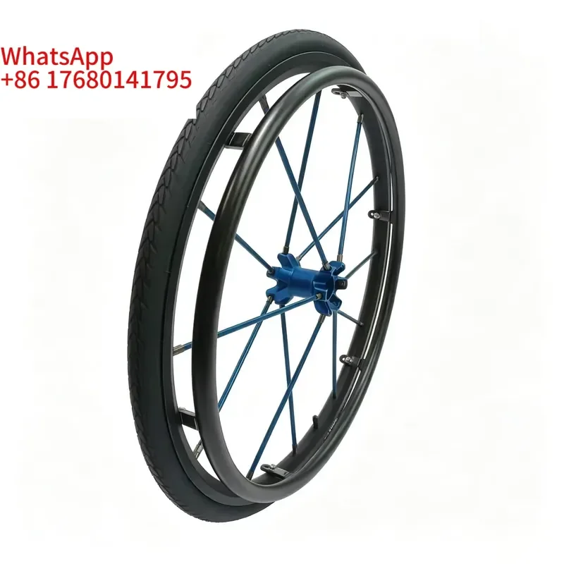 A Pair 24-Inch X1 Hot-selling Fashion Sports Wheelchair Rear Wheel Hexagonal Wheel Hub Aluminum Alloy Spoke Non-slip Tire Luxury