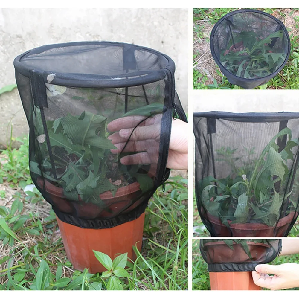 Anti-Bird Plant Net Cover with Zipper Fruit Protection Self-supporting Flower Pot Cage Self-supporting Gardening Tool