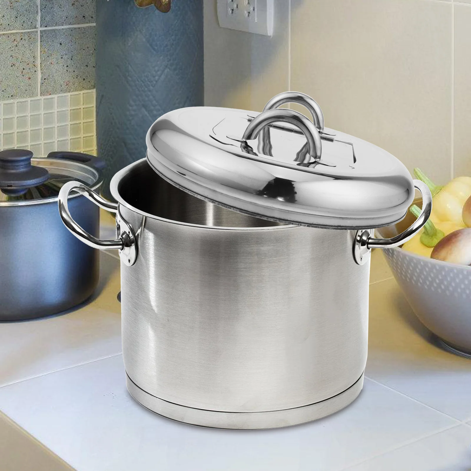 

Insulated Soup Pot Lid Warmer Food Warmers Commercial Stainless Steel Buffet Restaurant Party Electric Kettle Cover