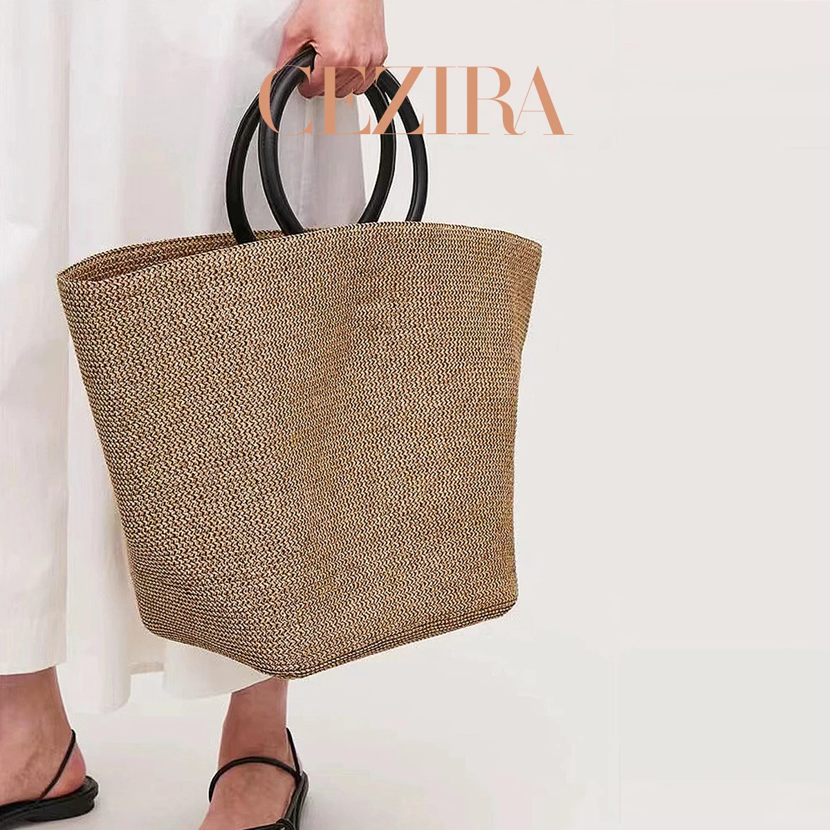 CR 여성용 캐주얼 스트로 소재 해변용 토트백, 둥근  - Women'S Bags Holiday 리뷰 및 가격