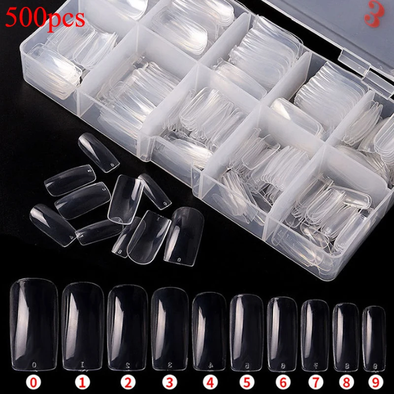 

500PCS Fake Nails Press On Nails DIY Manicure Nail Full Cover False Nail Tips Extension накладные ногти