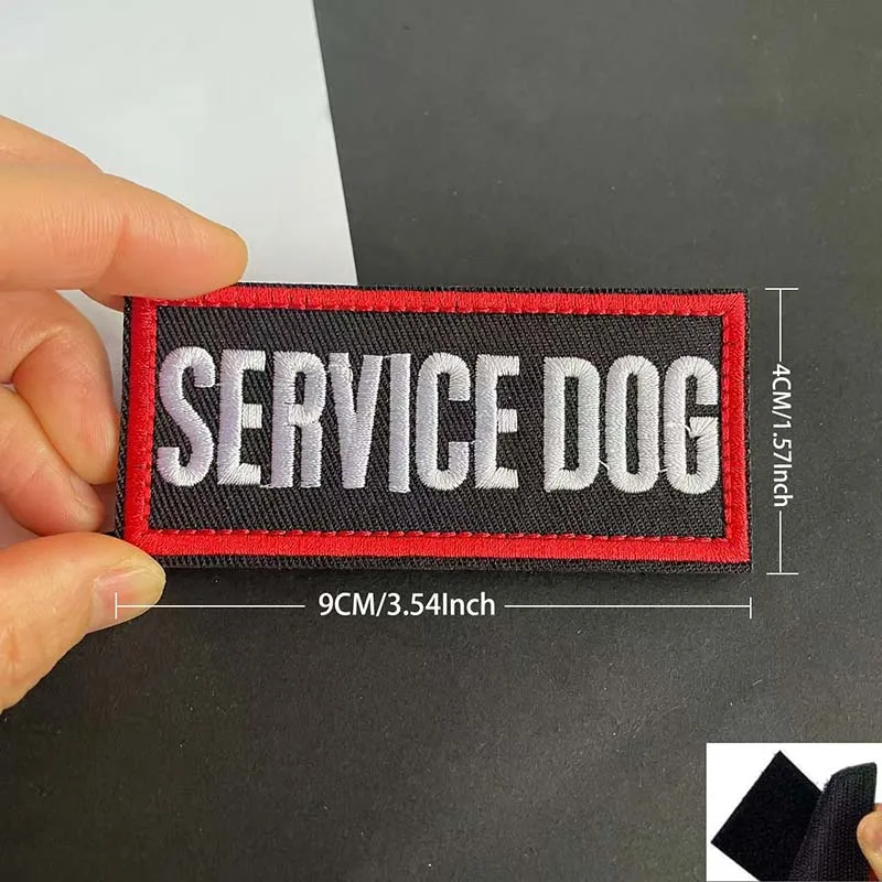 Service Therapy Dog In Training Emotional Support Fabric Stickers Embroidered Hook Loop Patch,Tactical Morale Badges for Vest