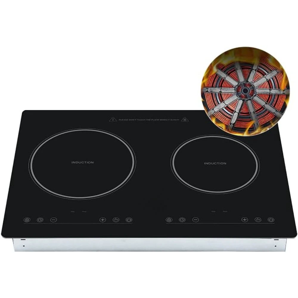 

Electric Induction Cooker,12 Inch 1800W Built in & Portable Stove, Kids Lock & Timer, LED Touch Control, Induction Cooktop