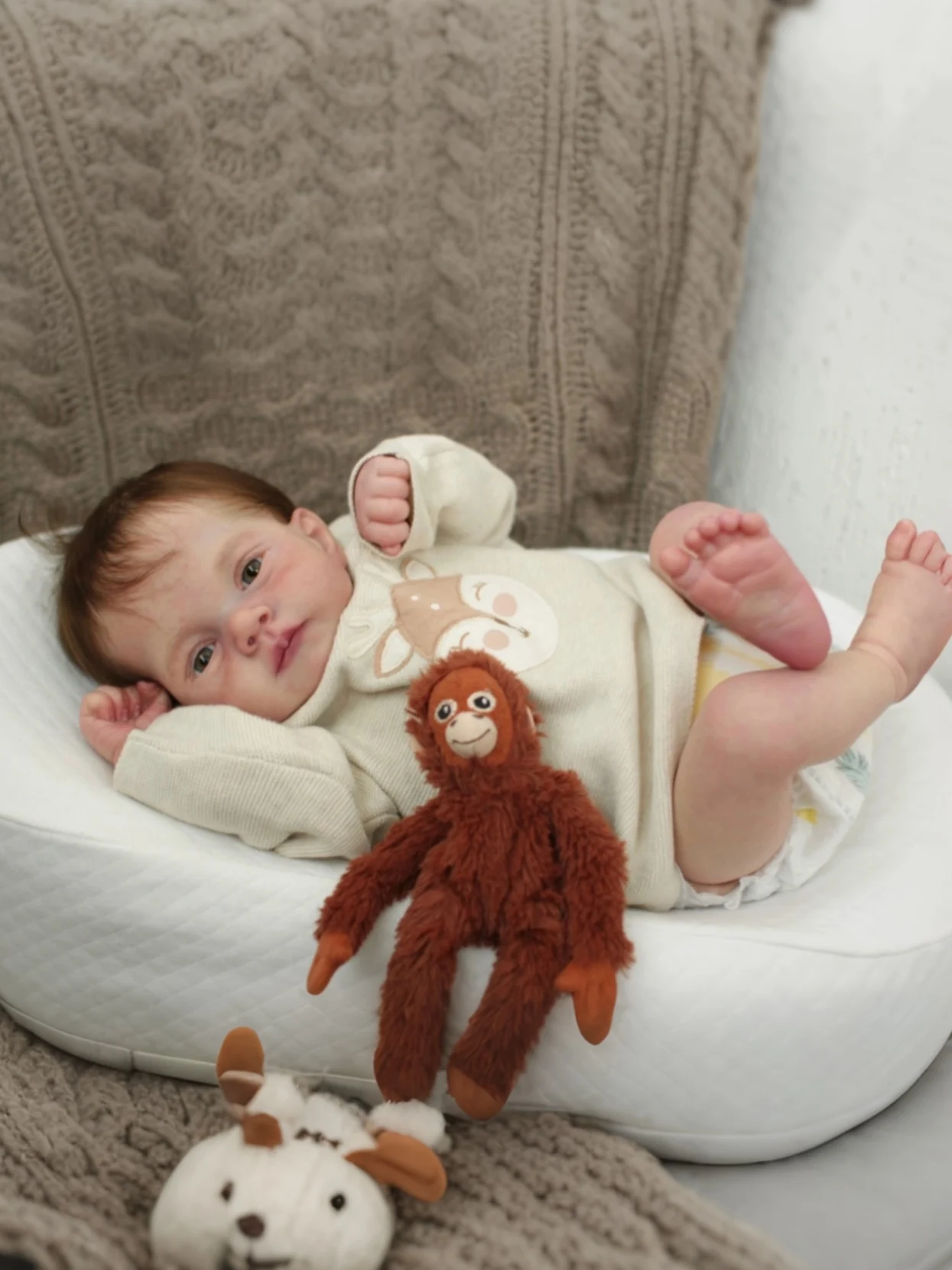 Cokela 20 بوصة/50 سنتيمتر دمية طفل حقيقي ريال لمسة ناعمة الطفل واقعية سيليكون تولد من جديد دمية طفل مع الشعر الاصطناعي المزروع يدويا