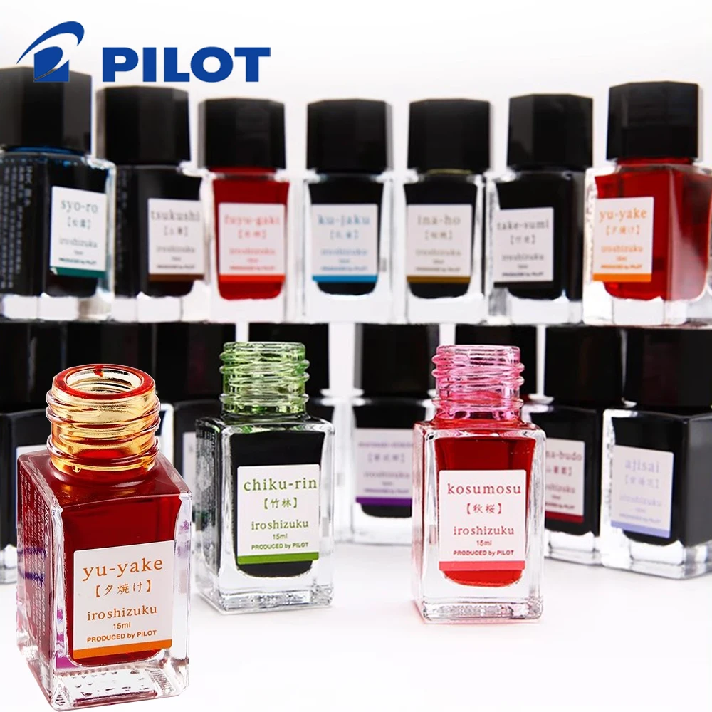

1 бутылка чернил PILOT INK-15 цвет Iroshizuku 24 цвета на выбор 15 мл некарбоновые чернила для ручки офисные принадлежности для авторучки канцелярские принадлежности