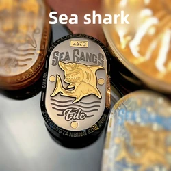 Sea Shark Commemorative Edition EDC Direct Push Rotating Double-layer Mechanical Metal Fingertip Push Card Decompression Toy