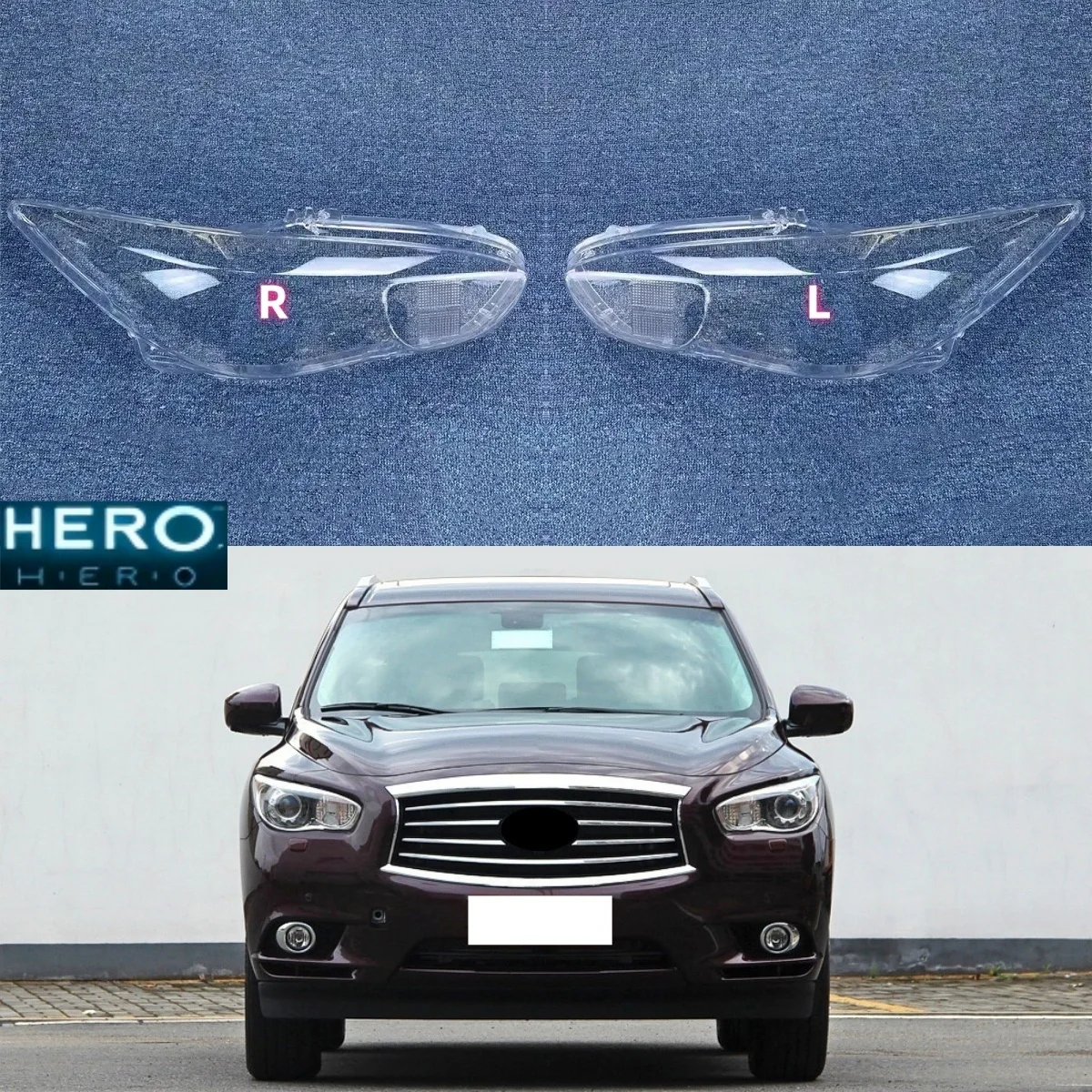 

For Infiniti QX60 2014 2015 Headlight Cover Transparent Headlamp Shell Lamp Shade Lens Replace Original Lampshade Plexiglass