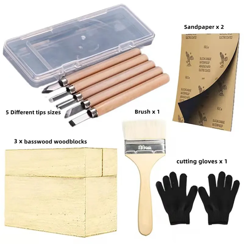 

12pcs Wood Carving Tools Chisel Woodworking Cutter Hand Tool Set Wood Carving Knife DIY Peeling Woodcarving