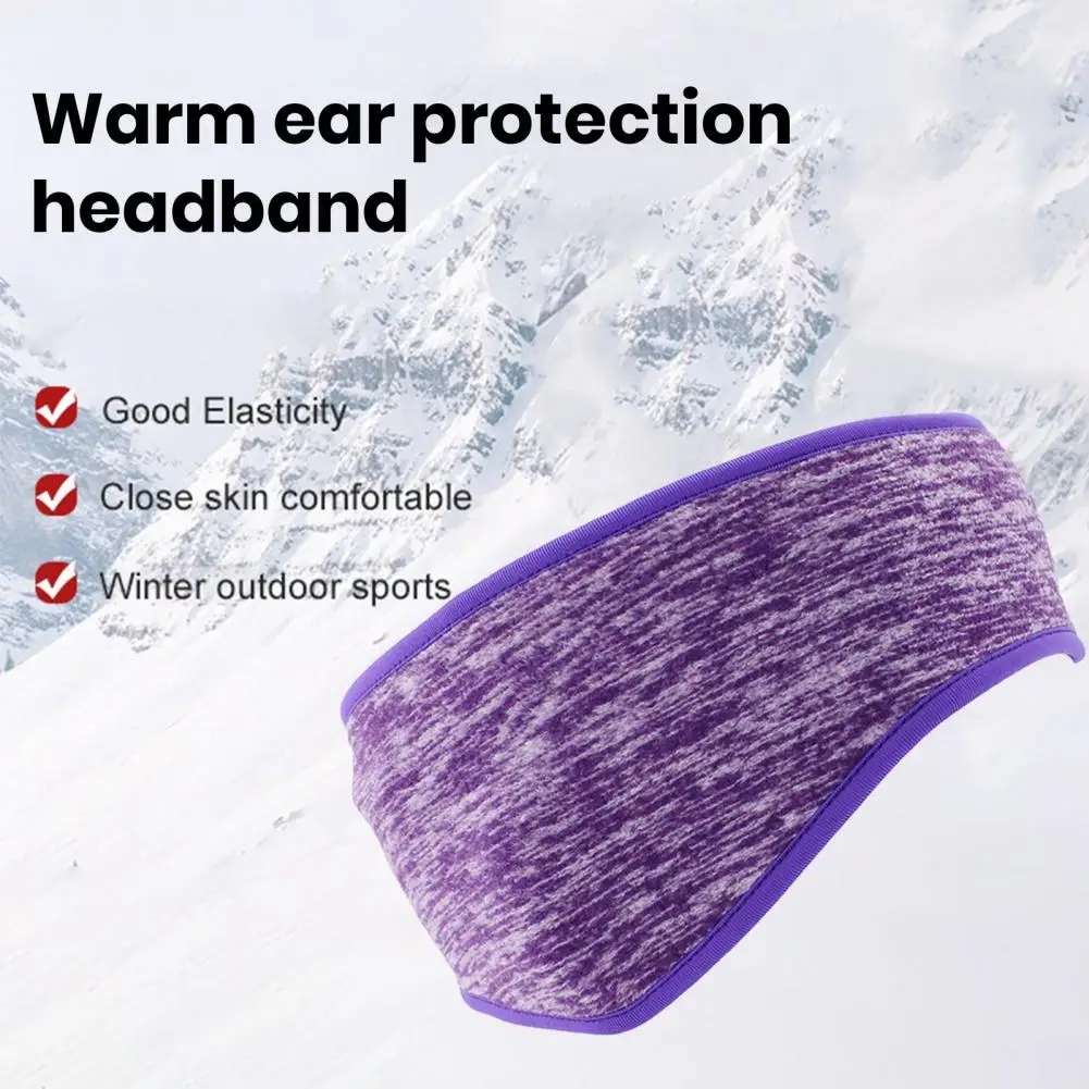 Winter Ear Headband High Elastic Thick Warm Windproof Ultra Soft Men Women Outdoor Cycling Skiing Sports Head Wrap