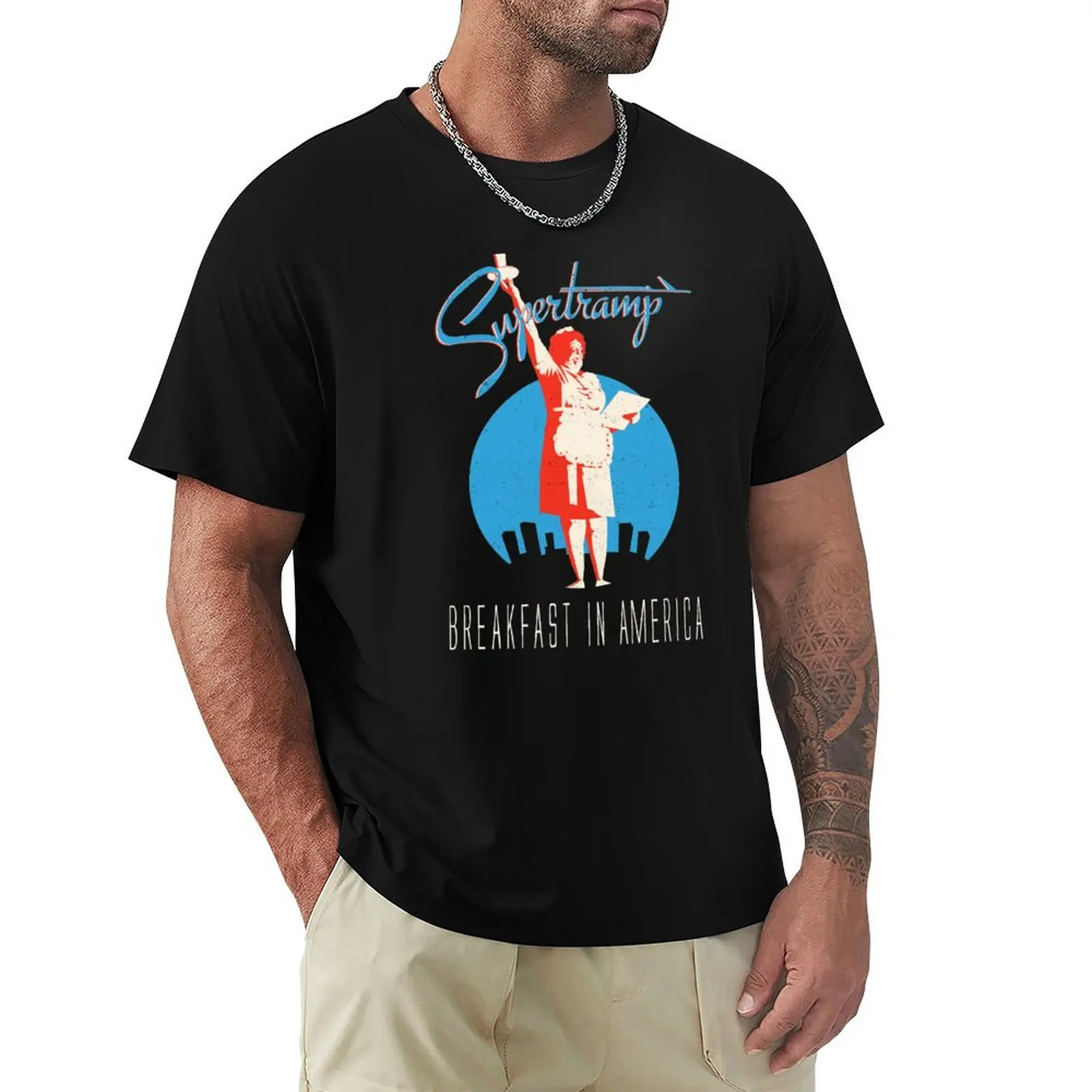 

Supertramp Breakfast in America T-Shirt Graphic Print Short Sleeve T-Shirt