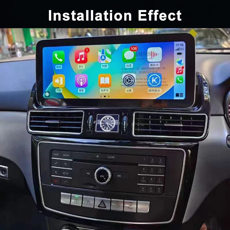 12.3'' 8 Core 4G DSP Car Stereo Player with BT 5.0 Carplay Android GPS Navigation for Mercedes Benz GLE GLS W166 X166 2015-2018