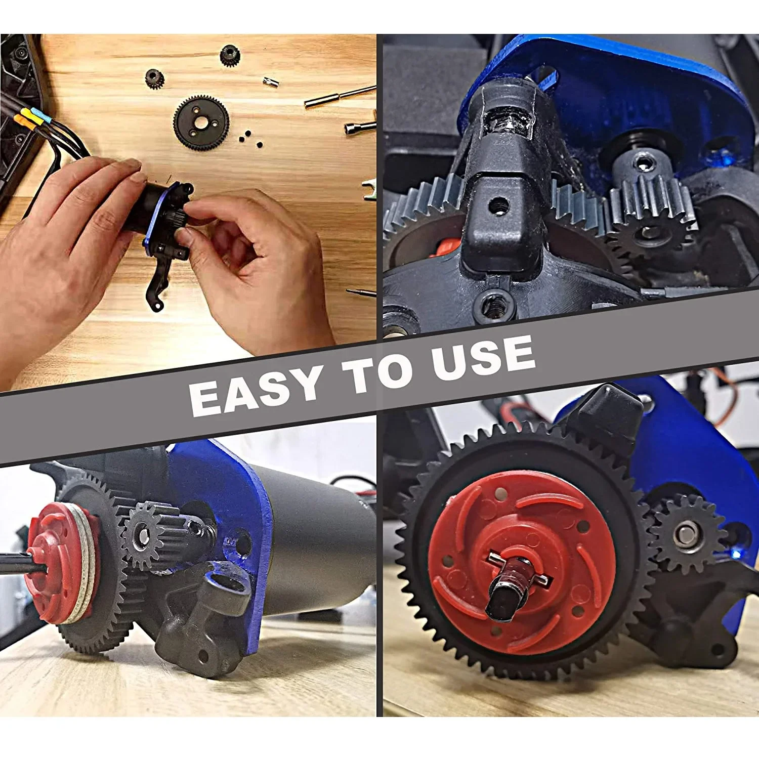 Rc Metall Stahl 54T 32P Stirnrad mit 15T/17T/19T Ritzel Sätze ersetzen 3956 für Traxxas Slash 4x4 4WD/2WD/VXL Rally/gestempelt – Detail 6