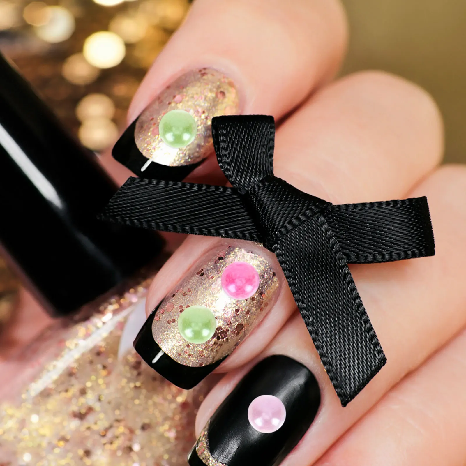 

4 Sheets Pearl Rhinestone Nail Art Stickers Self Adhesive Face Gems DIY Crafts Jewelry Stick on Body Jewels Decoration