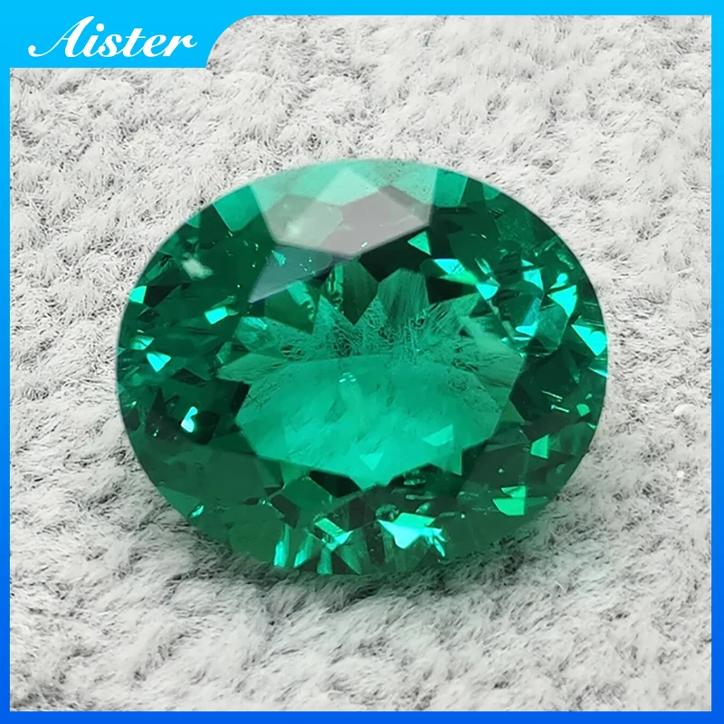 Top Oval Cut Lab Grown Emerald Gemstone Columbia Emeralds Loose Stone With AGL Certificate for Jewelry Making