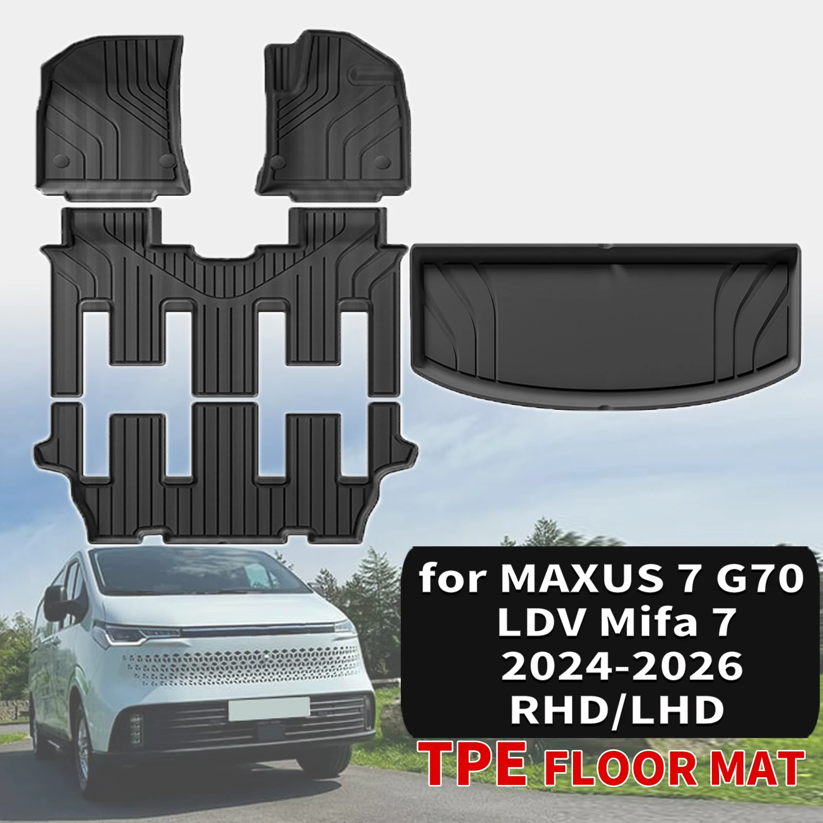 

for MAXUS 7 G70 LDV Mifa 7 2024 2025 2026 RHD/LHD Custom TPE All-Weather Floor Mats Accessories