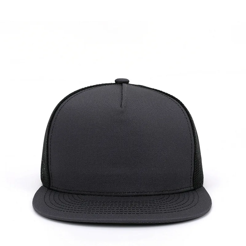 2023 New Flat Rim Hip Hop Hat Net Hat Fashion Outdoor Shade Flat Brim Hat Men\'s and Women\'s Breathable Baseball Cap