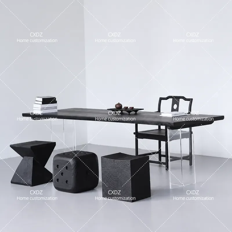 Solid Wood Coffee Table for Living Room Office Simple Personalized Tea Desk Negotiation Table Minimalist Home Furniture