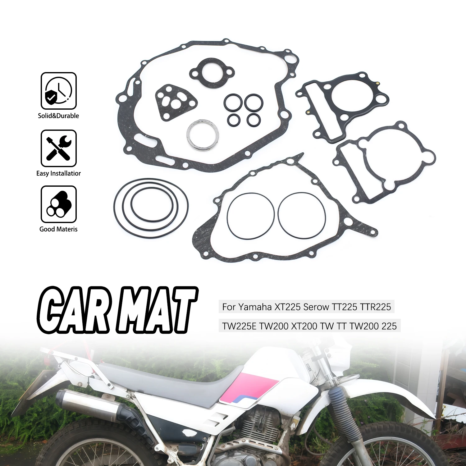 

Motorcycle Cover Cylinder Gasket Kits For Yamaha Xt225 Serow Tt225 Ttr225 Tw225E Tw200 Xt200 Tw Xt Tt Tw 200 225