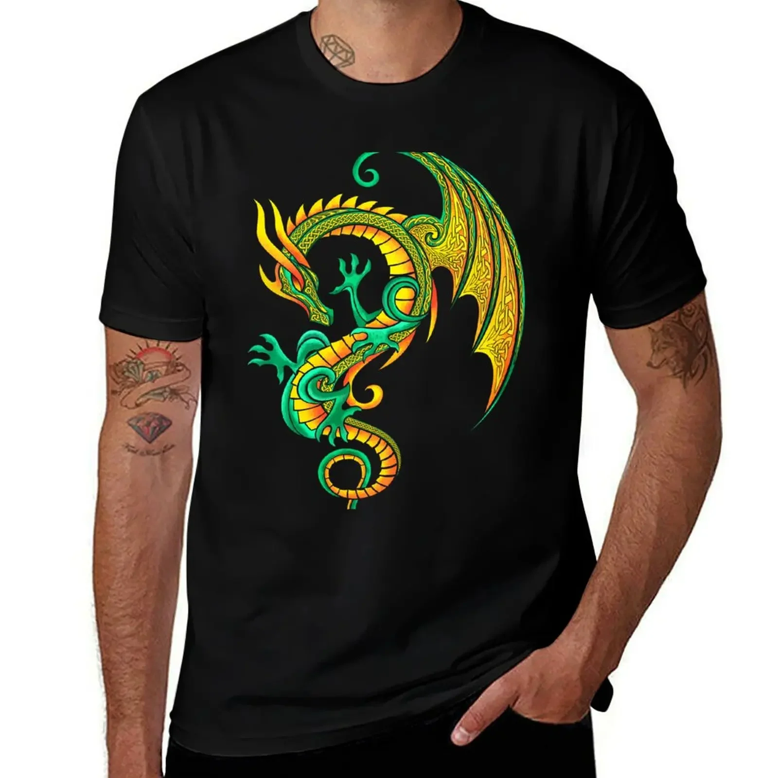 

Celtic Dragon T-Shirt plus size tops animal prinfor boys plain t shirts men