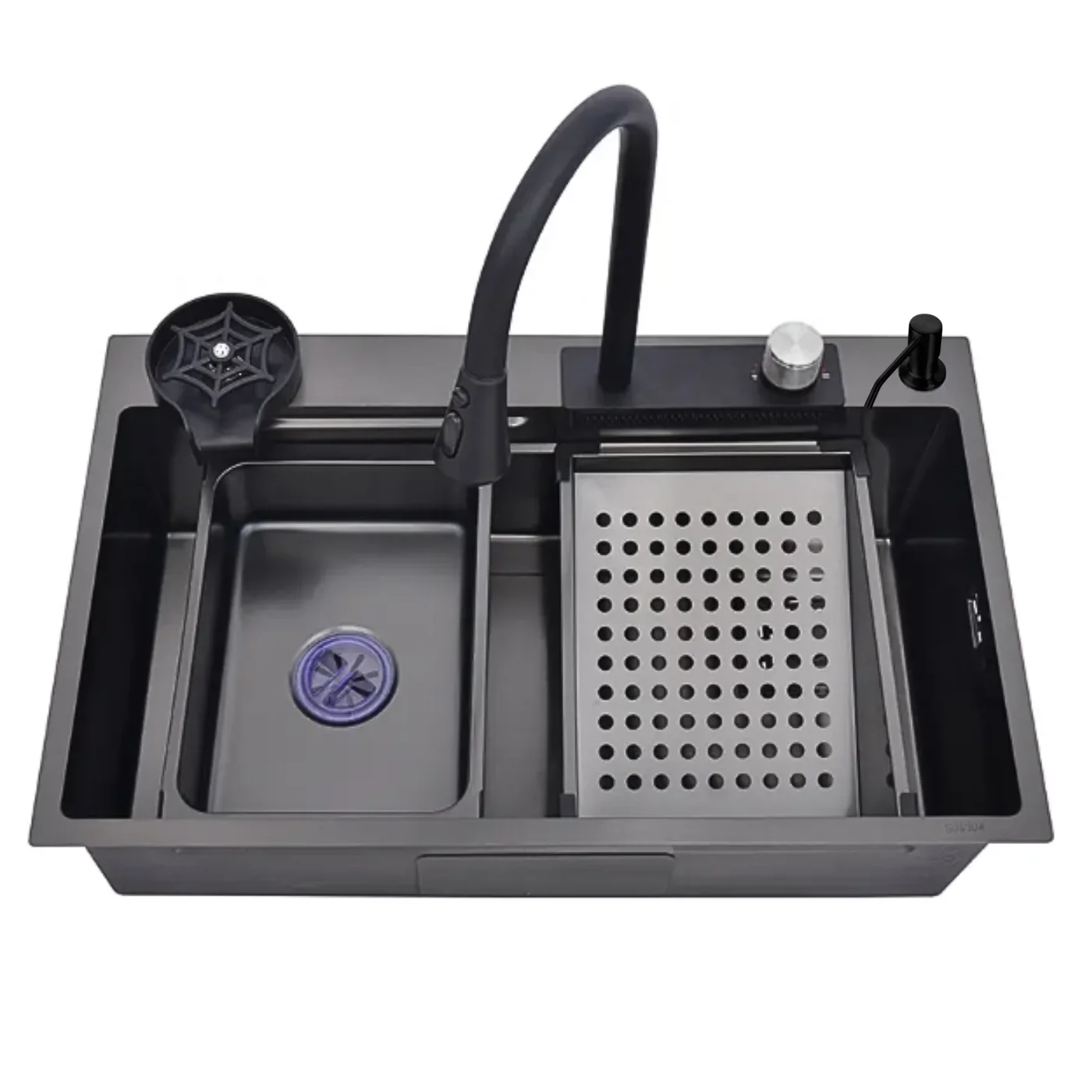 كاكاكاتا مطبخ فاخرة كوبا مع طيف كامل ، فولاذ مقاوم للصدأ ، أسود ، من.