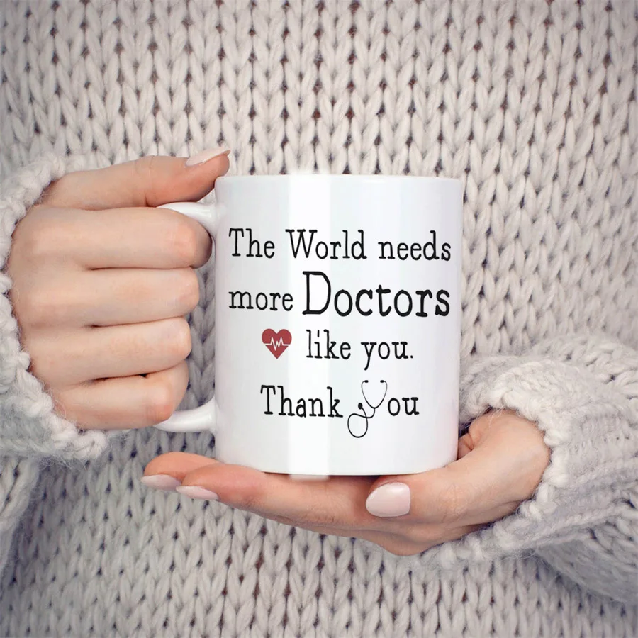 Doctor Gifts Coffee Mugs For Women Men, The World Needs More Doctors Like You Appreciation Coffee Ceramic Tea Cups White 11 oz