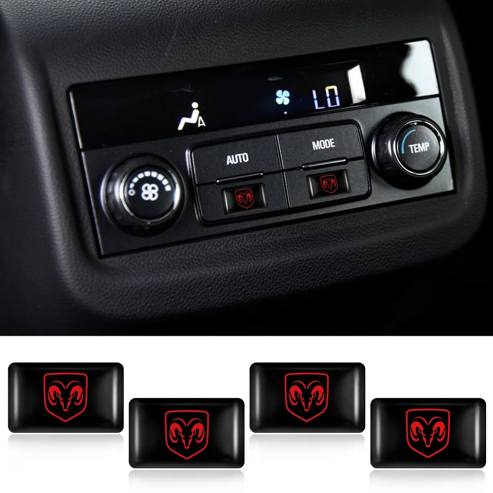 5/10/20Pcs Car Emblem Epoxy Sticker Decoration Decal Decorative For Dodge Durango Caliber Dakota Neon SXT Nitro Avenger Dart SRT - view 4