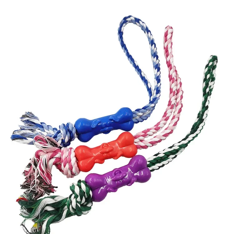 

Manufacturer Wholesale Chew Blue Pet Dog Tpr Cotton Rope Toys Set