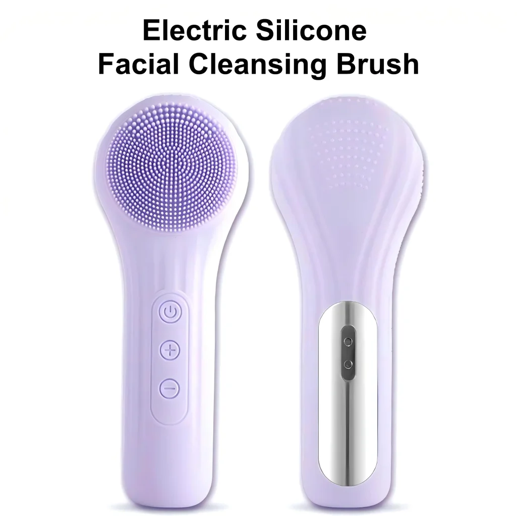 Sonic Silicone Face Cleansing Brush 5 Gears Vibration Adjustable IPX7 Waterproof Magnetic Charging Soft Silicone Massager