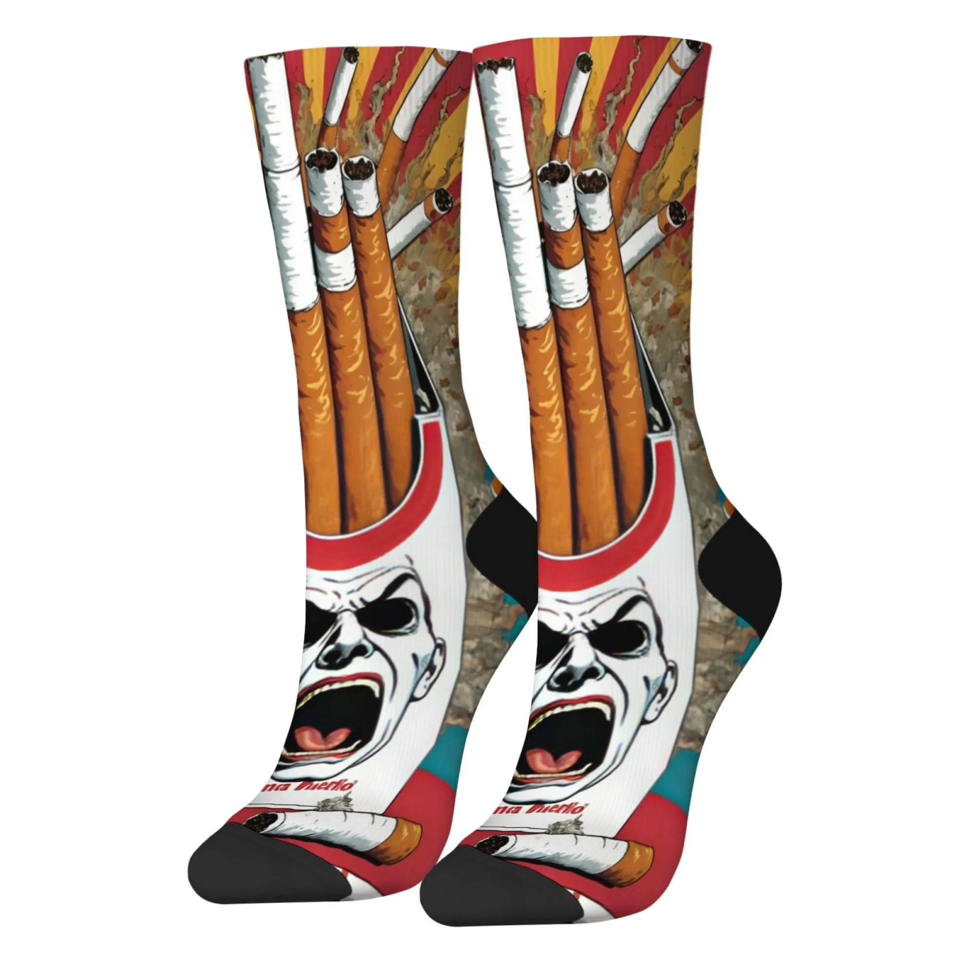 Calzini da uomo pazzi e divertenti per sigarette Calzini hip-hop da strada alla moda retrò Calzini casual comodi e traspiranti Novità regalo per feste