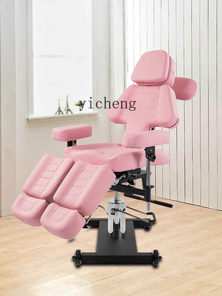 YY Tattoo Shop Special Hydraulic Facial Bed Lifting Physiotherapy Bed Working Tattoo Chair