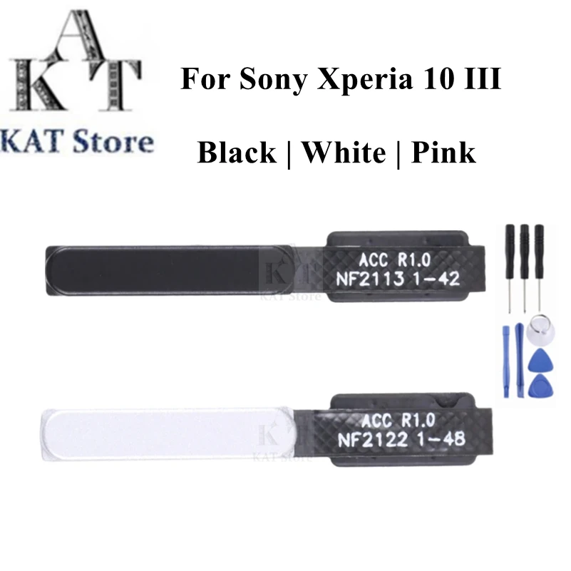 1Pcs Fingerprint Sensor Flex For Sony Xperia 10 III SO-52B SOG04 XQ-BT52 A102SO Finger Print Cable Replacement Parts