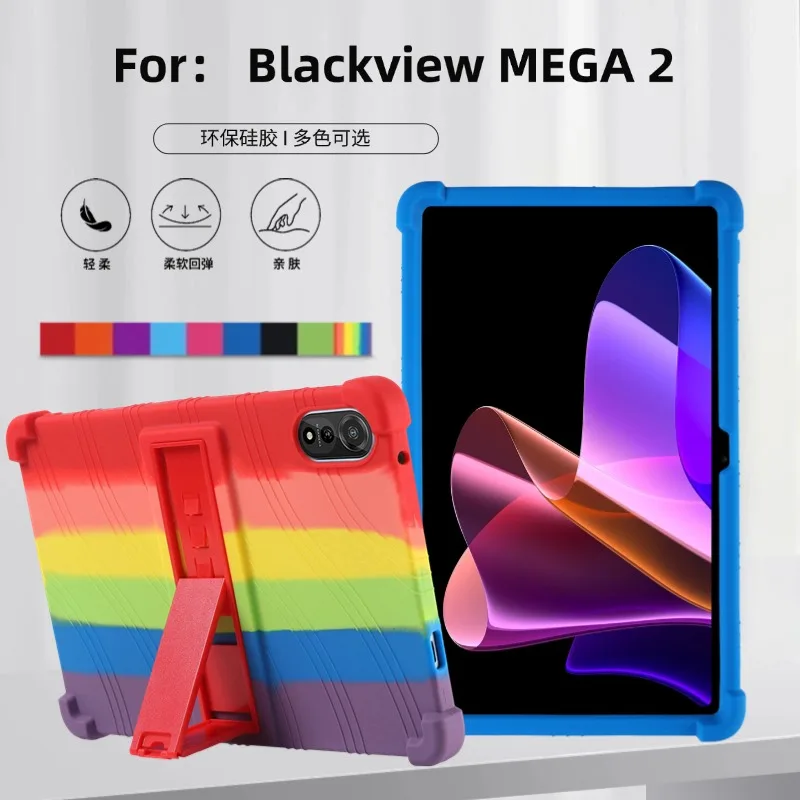 For Blackview MEGA 2 Tablet 12 inch Android 14 Tablets Upgraded Version Case Stand Cover for Silicon Cases CoverDrop Protection