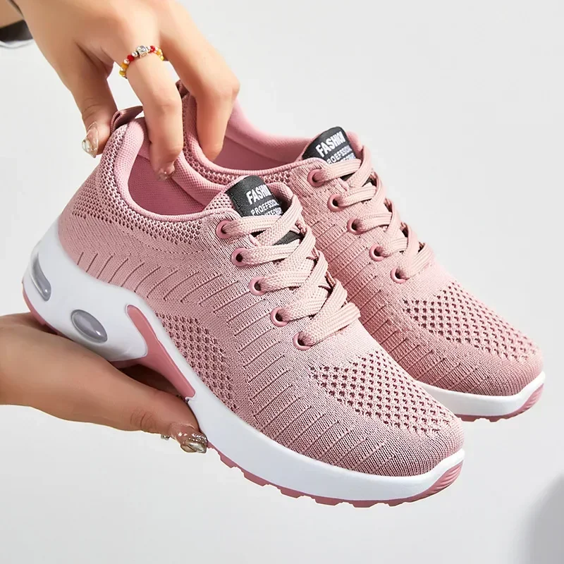 Scarpe sportive da donna primavera e autunno nuova cinghia anteriore in rete comodo cuscino d'aria scarpe da corsa leggere Sho da donna Casual