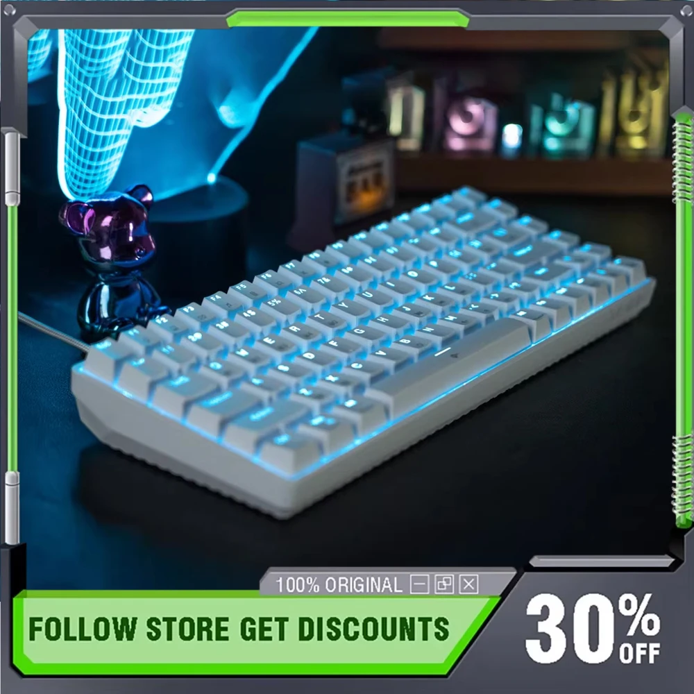 

KEMOVE T84SE 84-клавишная проводная однорежимная клавиатура Ice Blue Light Индивидуальная портативная офисная игровая механическая клавиатура для киберспорта