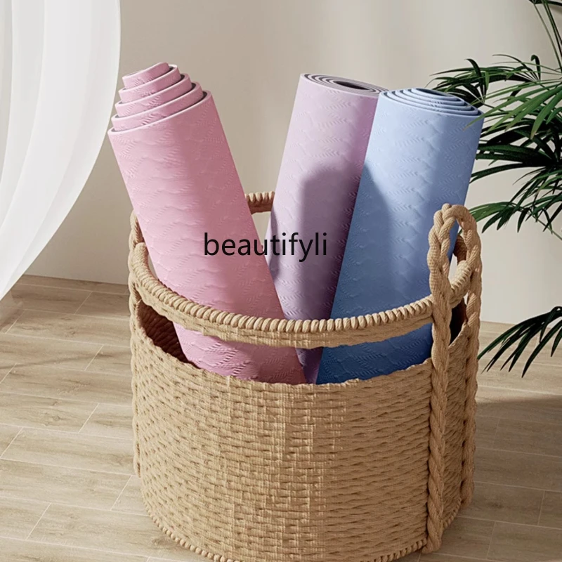 Yoga mat fitness home floor mat girls thickened non-slip silent thick mat