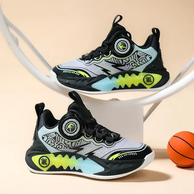 

Kids's Basketball Boots Children Sports and Running Shoes Good Quality Outdoor From 5-6-7-8-9Y YZ139