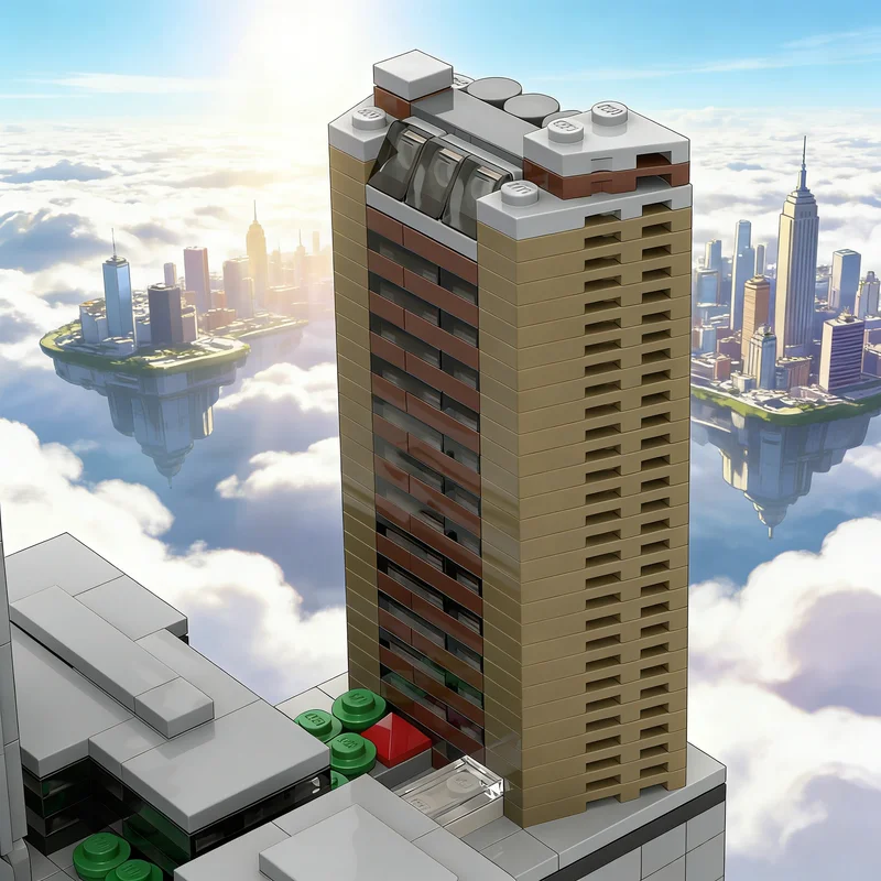 

Конструктор MOC Architecture 1: Модель Торгового центра «Вирджиния» (1294 детали), развивающая игрушка, идея для подарка на Рождество