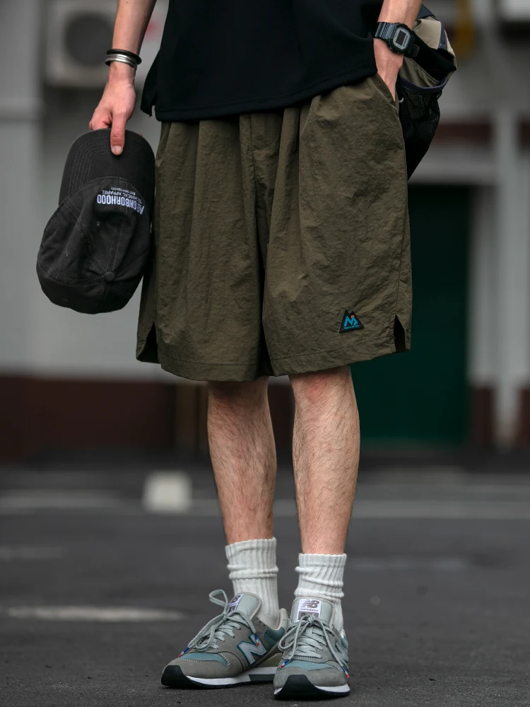 

Ретро японский Sle Qui Dry уличный повседневный orts летние молодежные спортивные модные водонепроницаемые пятидюймовые рабочие брюки