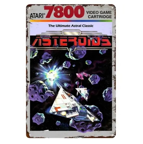 Asteroids Retro Video Game Metal Poster Tin Sign 20*30cm