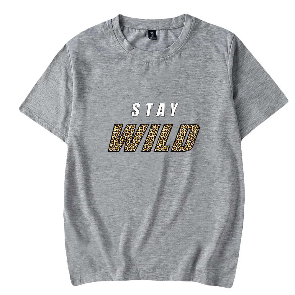 تي شيرت مريح بطباعة نمط الصيف من Stay Wild بأكمام قصيرة كاجوال وقمصان محايدة تناسب الجميع