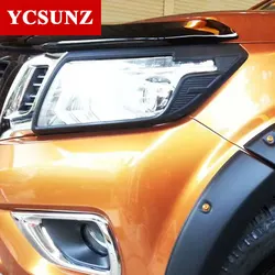 Headlights cover For Nissan Navara Np300 D23 2014-2020 Accessories For Nissan Frontier 2016 Car Styling Part YCSUNZ