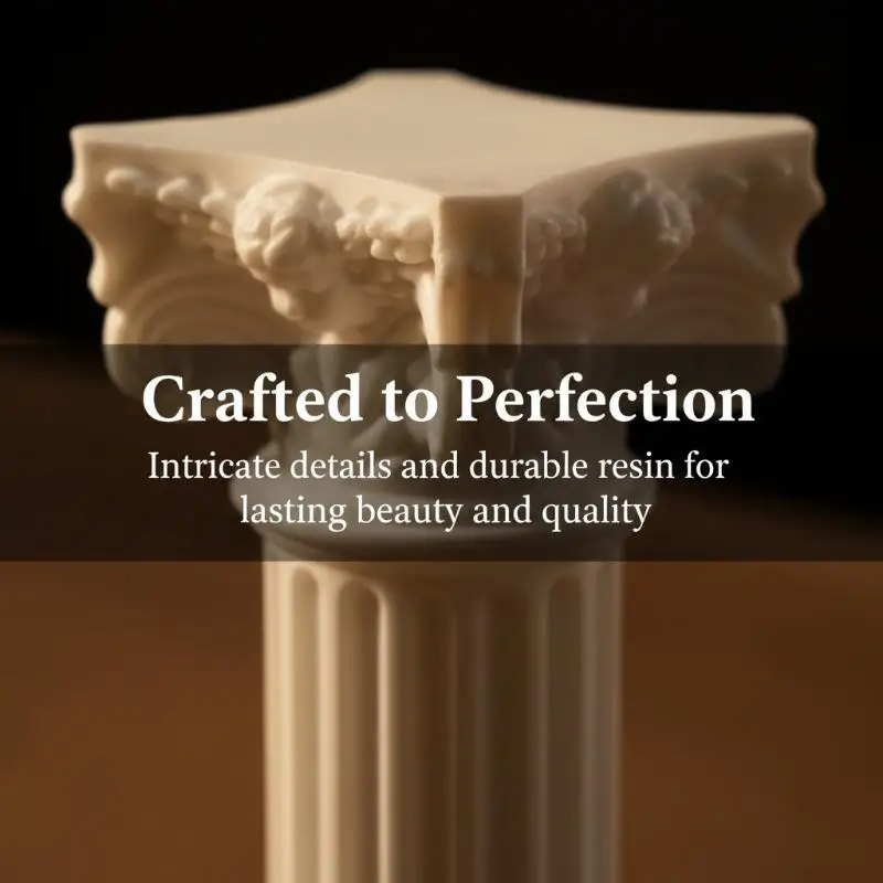 Roman Pillar Greek Column Candlestick Pedestal Statue for Table Decoration Wedding Party Resin Sculpture Holder Ornament