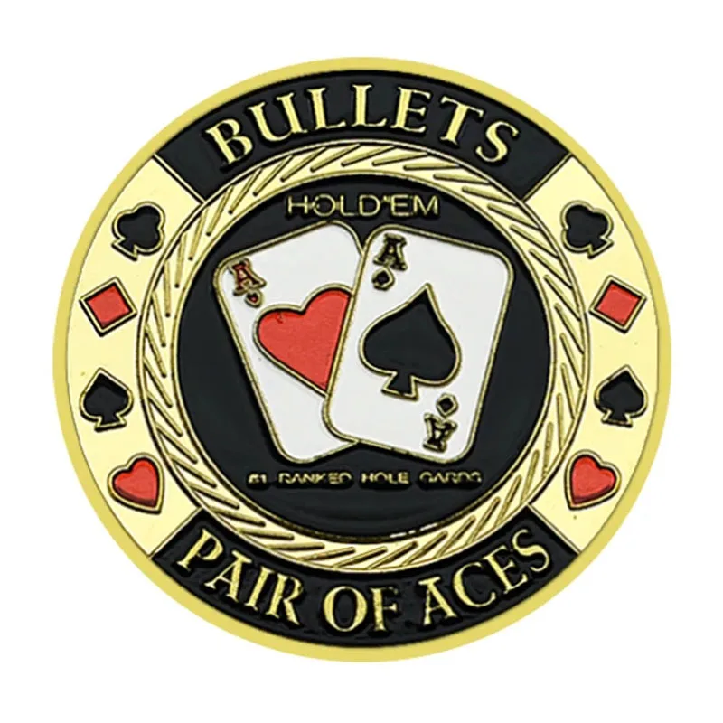 Spades Style Poker Cards, Chip Coins, Gold Plated Commemorative Coins, Commemorative Medals, Creative Chips