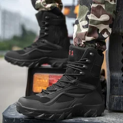 Motorcycle Boots Men Tactical Boots Men Boots Special Force Desert Boots Outdoor Hiking Boots Ankle Shoes Men Work Safety Shoes