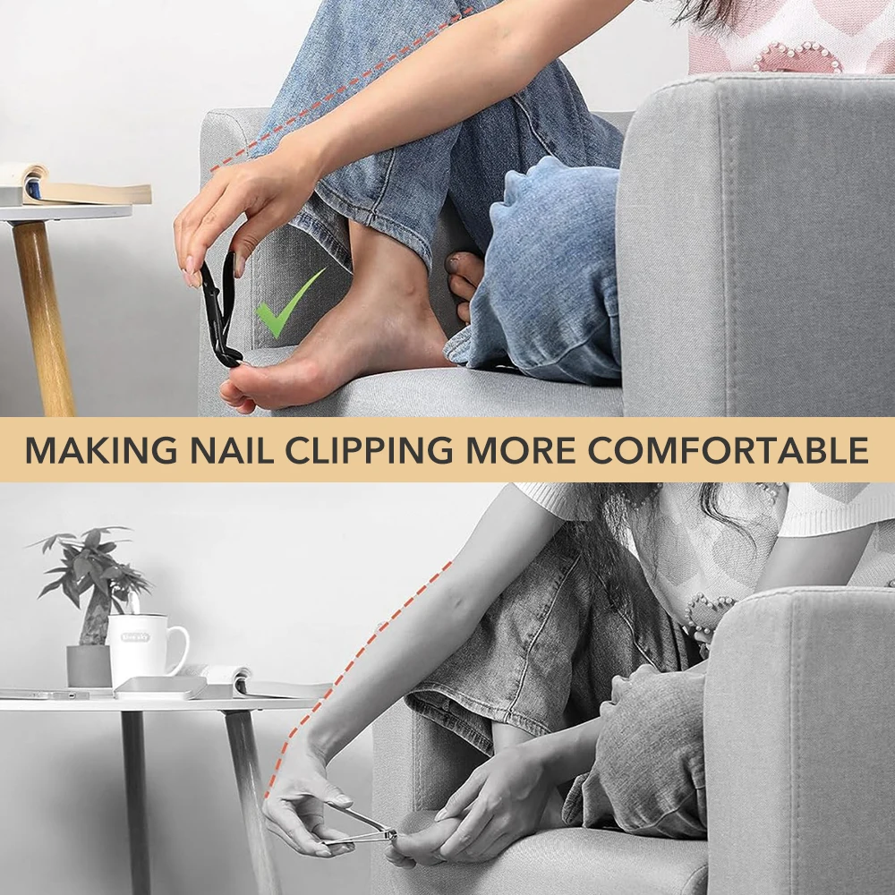 2 szt./zestaw Obcinaczki do paznokci z pilnikiem, skośna główka, szerokie szczęki, do grubych paznokci, długi uchwyt, obcinaczki do paznokci ze stali nierdzewnej