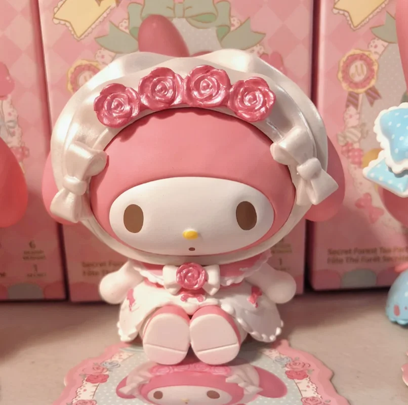

Miniso MyMelody Secret Forest Tea Party Blind Box Cute Desktop Figurine Trendy Collectible Toys Lovely Anime Character