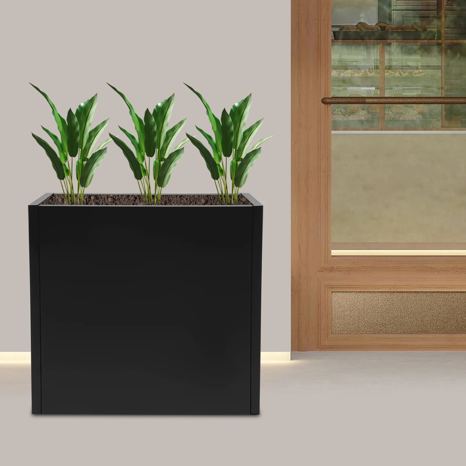 

Low-Maintenance Planter Box Ideal Gift - Smooth Surface Cleaned With Water&Cloth, Bottom Drainage Hole Eliminates Excess Water